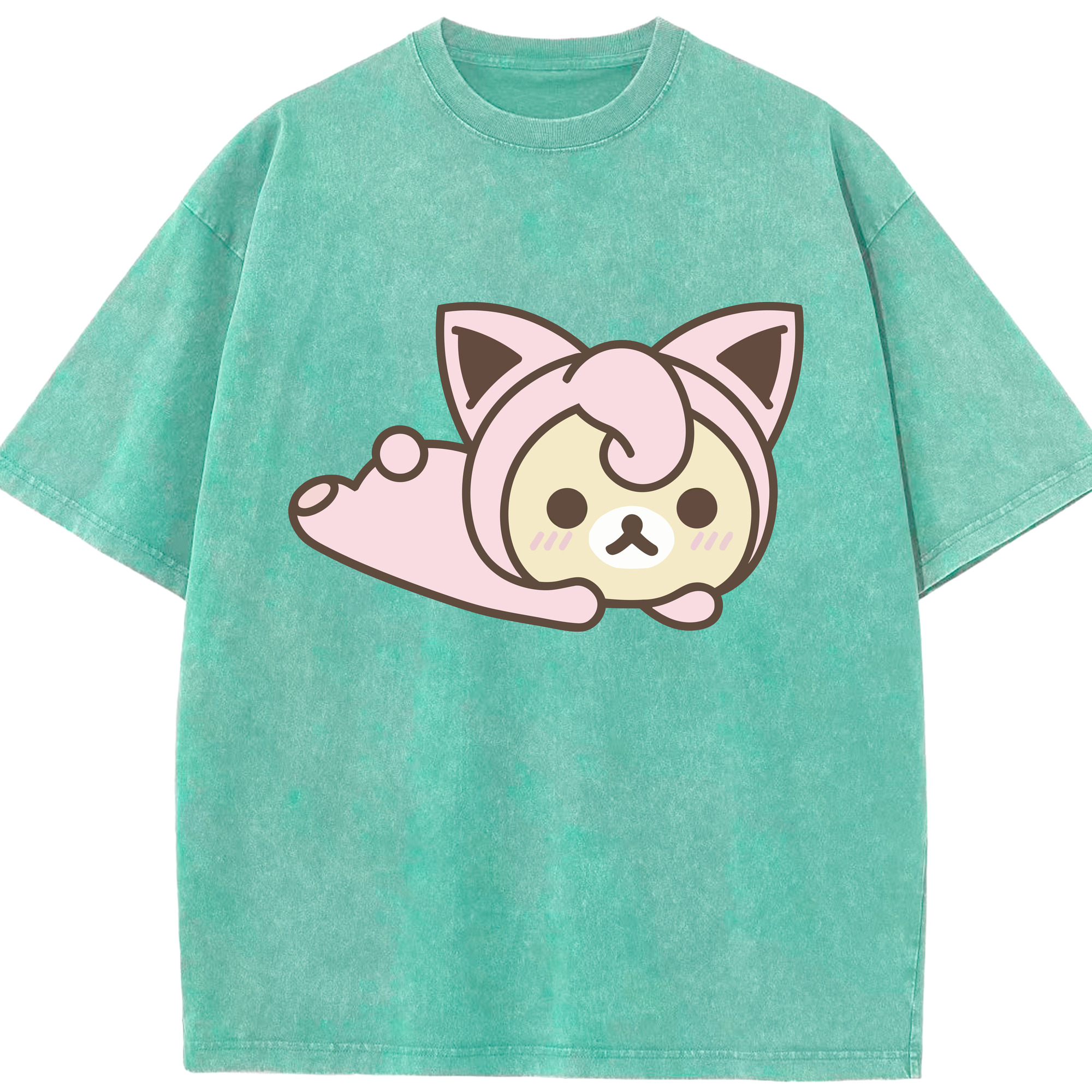 （画像用） リラックマ リラックマ キイロイトリ Rilakkuma Korilakkuma Kiiroitori 綿100% ヴィンテージ風 半袖Tシャツ（フロントプリント）
